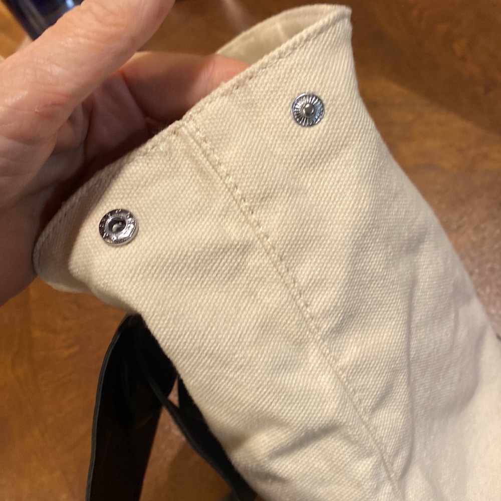 Deux Lux Demi Backpack Canvas Black Vegan Leather. - Picture 11 of 12